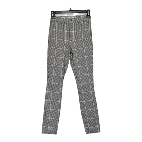 Hollister Pants - Hollister Ultra High Rise Checkered Black White Blue Pants Size XS